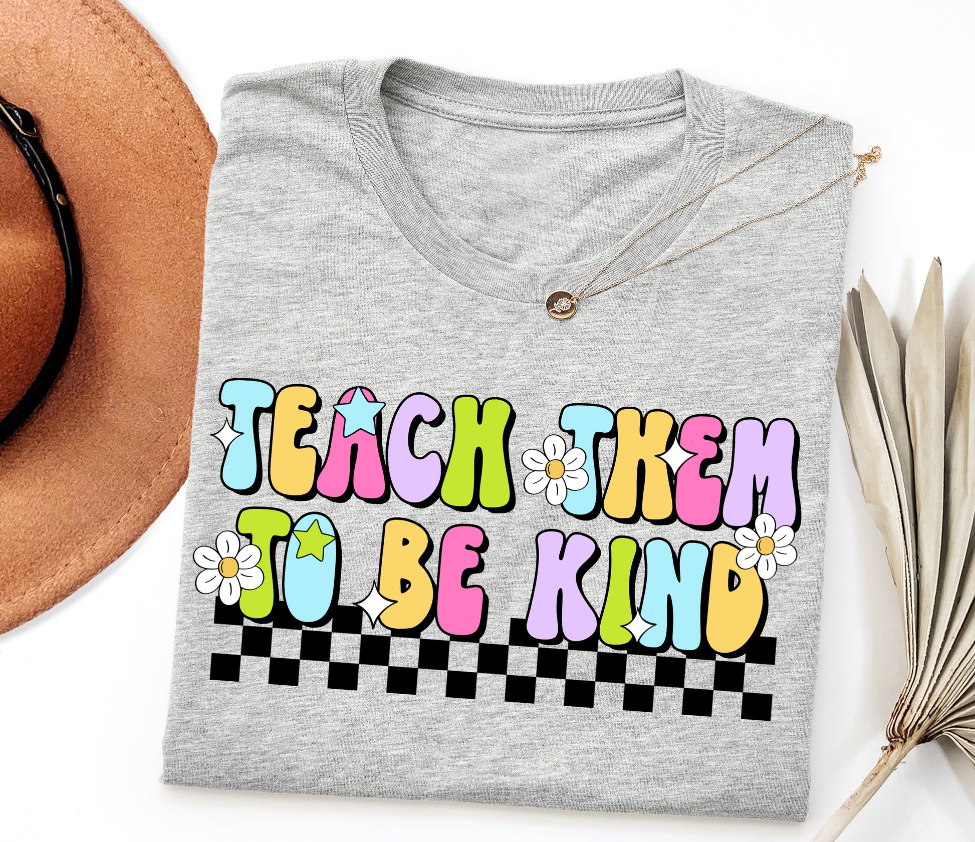 Teach Them To Be Kind Adult T-shirt