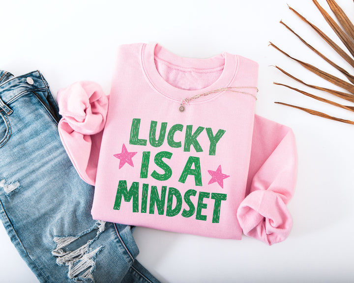 Lucky Is a Mindset Adult Sweatshirt
