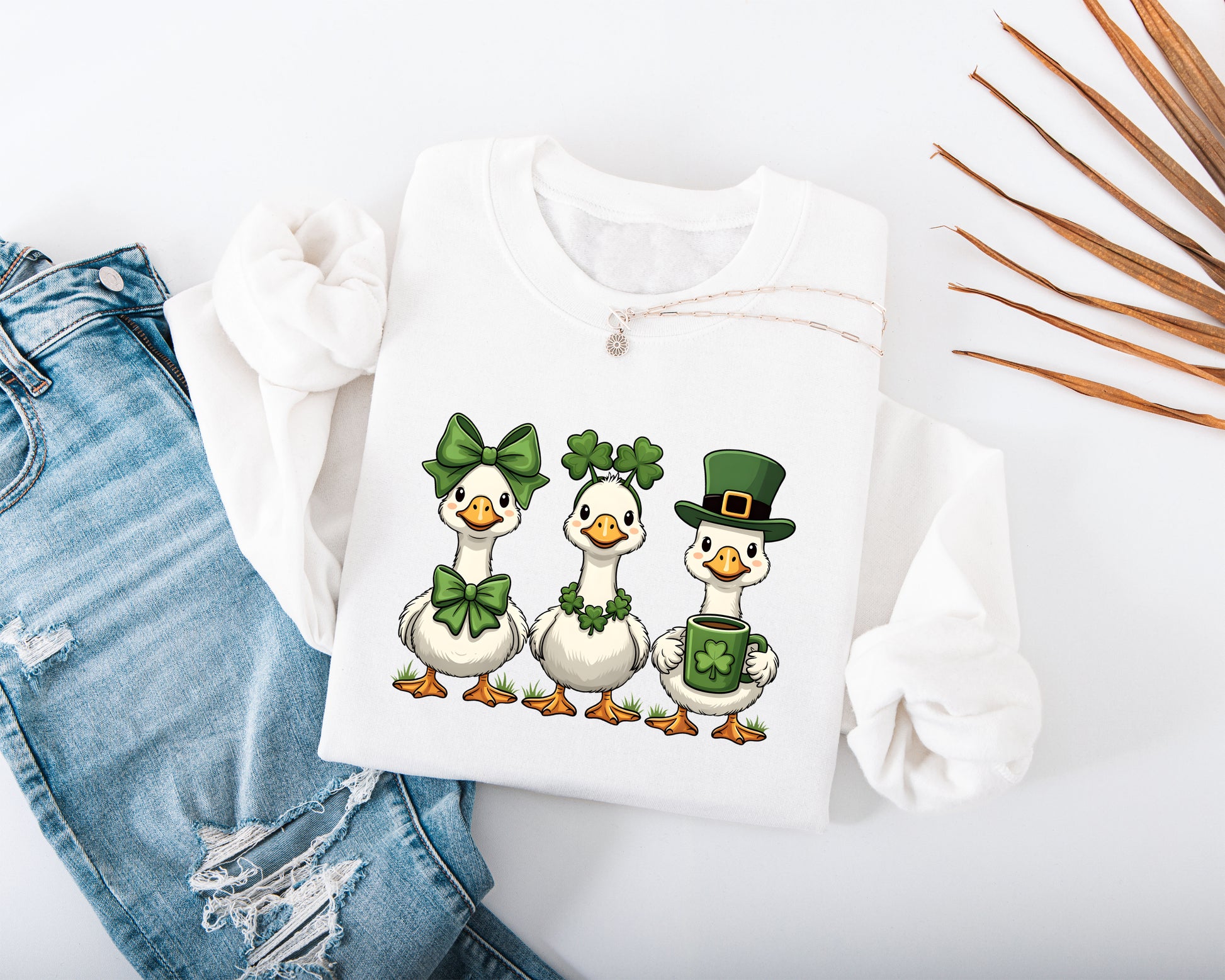 Lucky Geese Adult Sweatshirt
