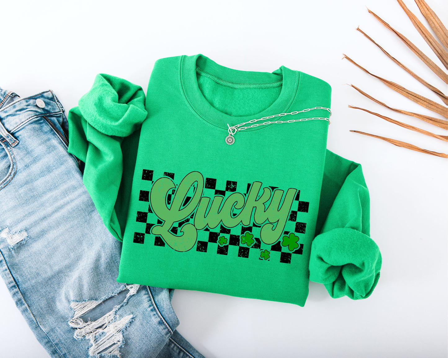 Lucky Retro Adult Sweatshirt