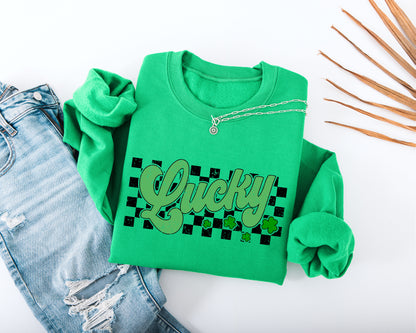 Lucky Retro Adult Sweatshirt