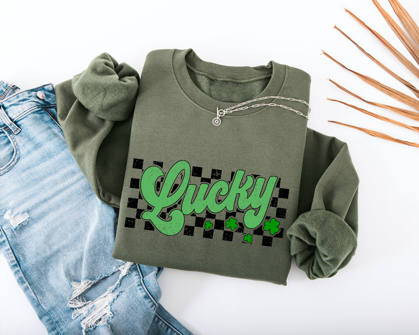 Lucky Retro Adult Sweatshirt