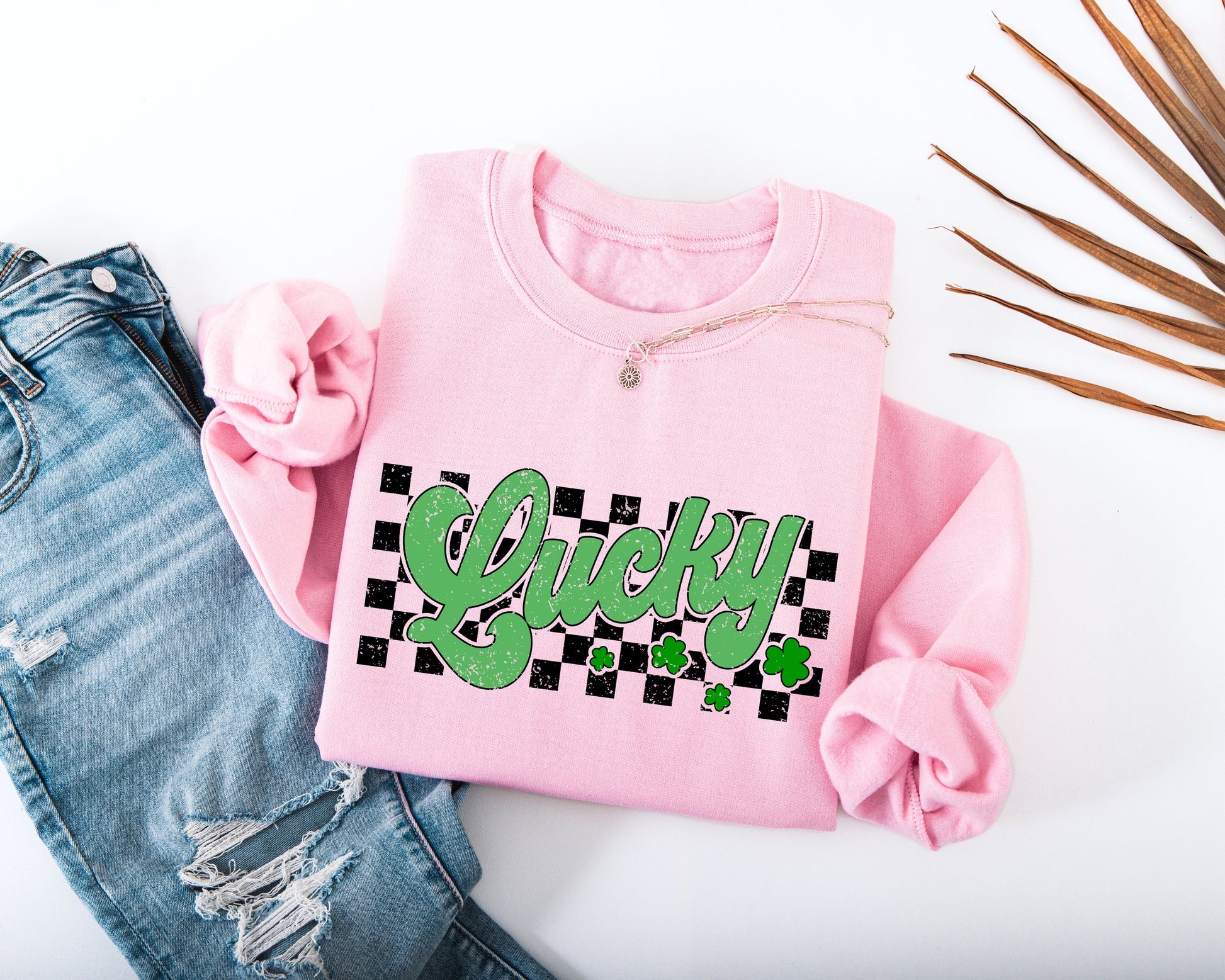 Lucky Retro Adult Sweatshirt