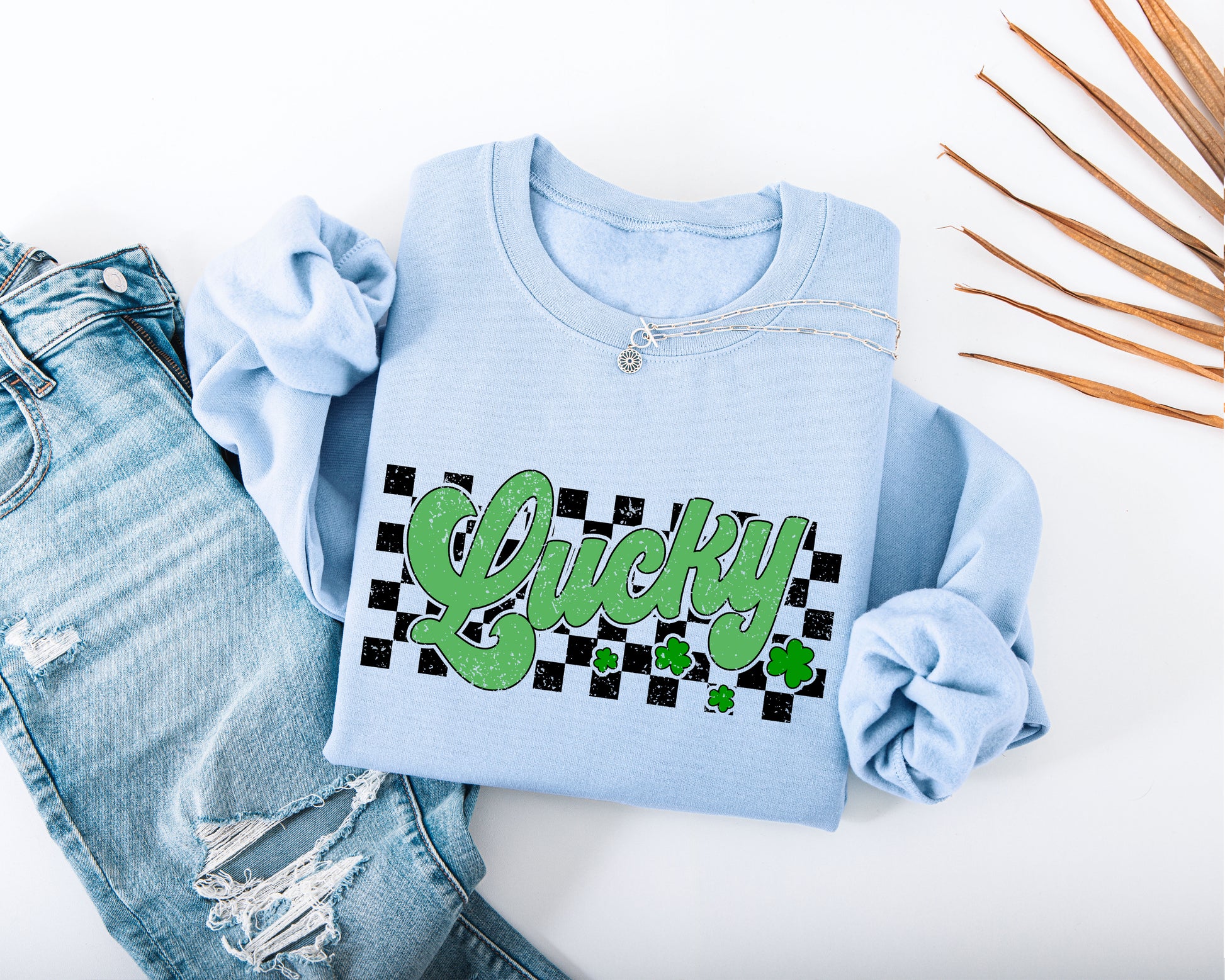 Lucky Retro Adult Sweatshirt