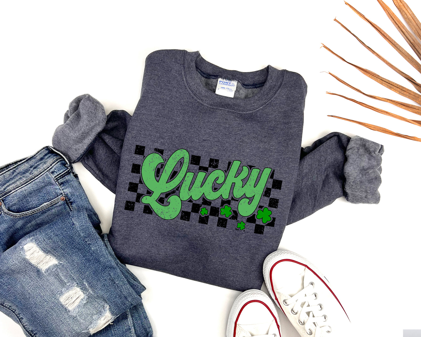Lucky Retro Adult Sweatshirt