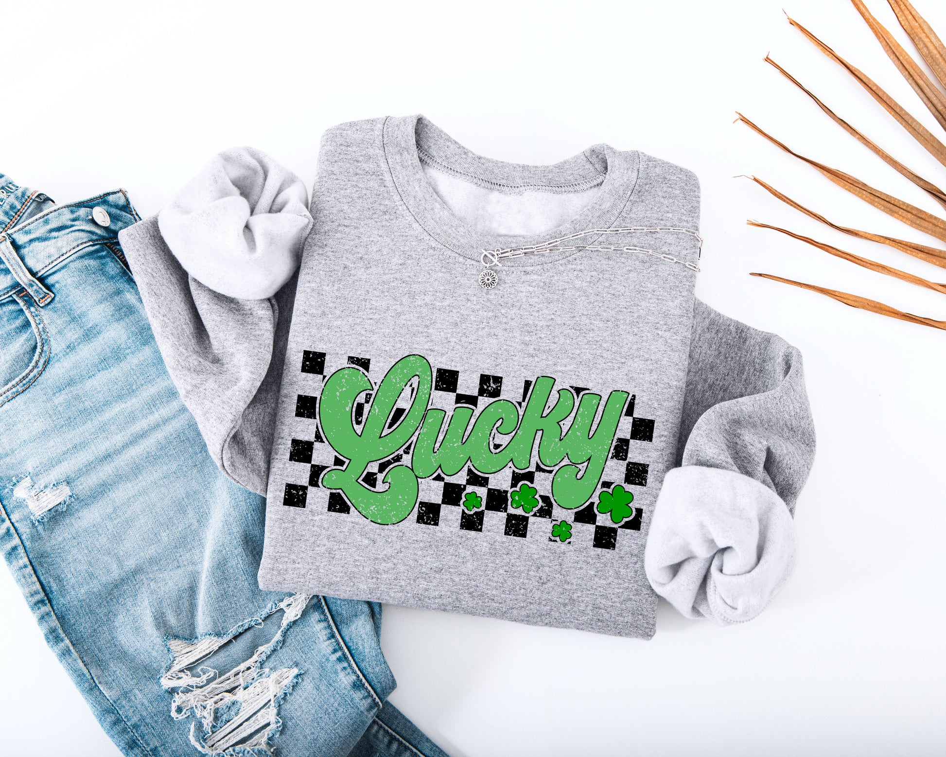 Lucky Retro Adult Sweatshirt