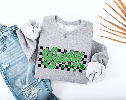 Lucky Retro Adult Sweatshirt