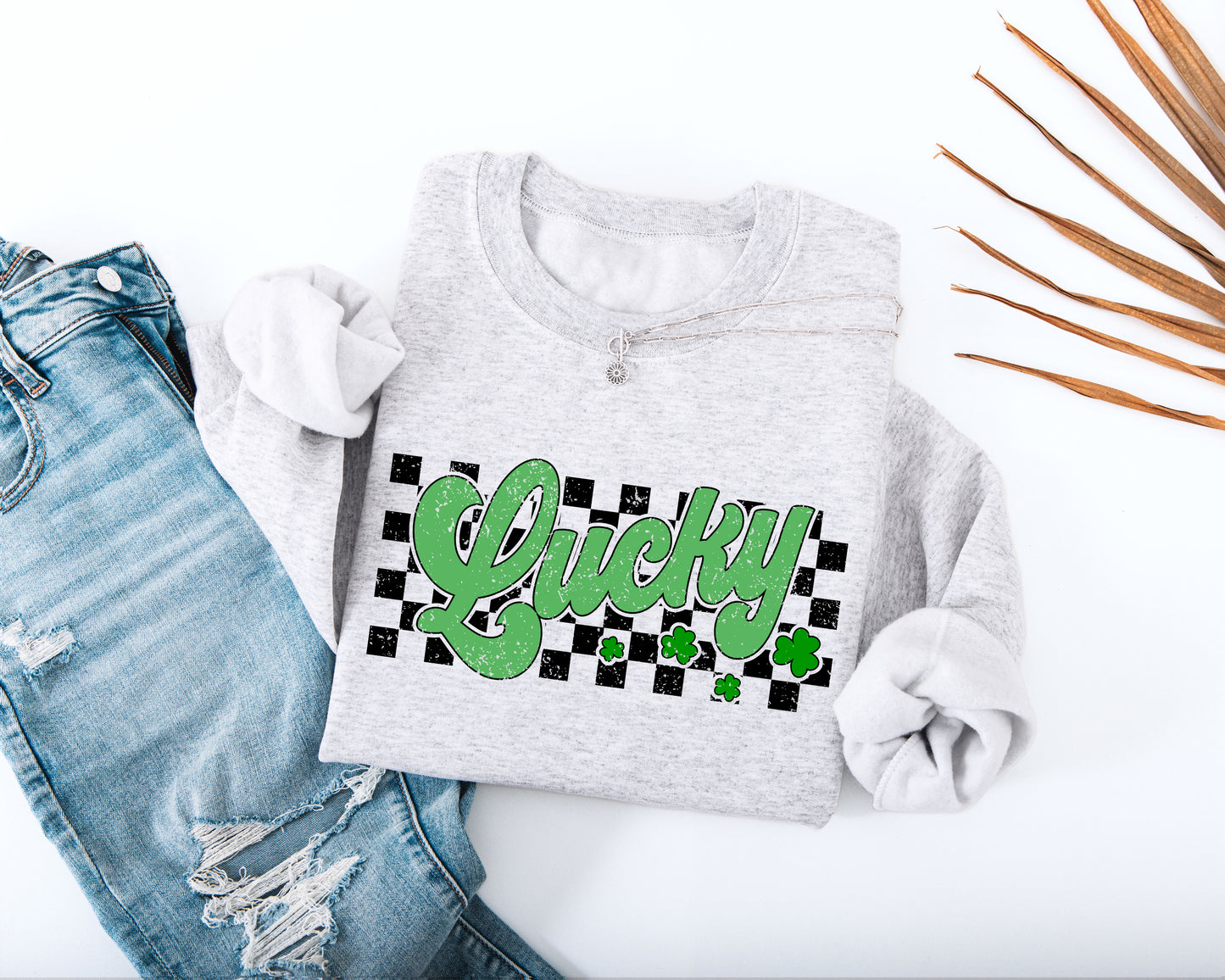 Lucky Retro Adult Sweatshirt