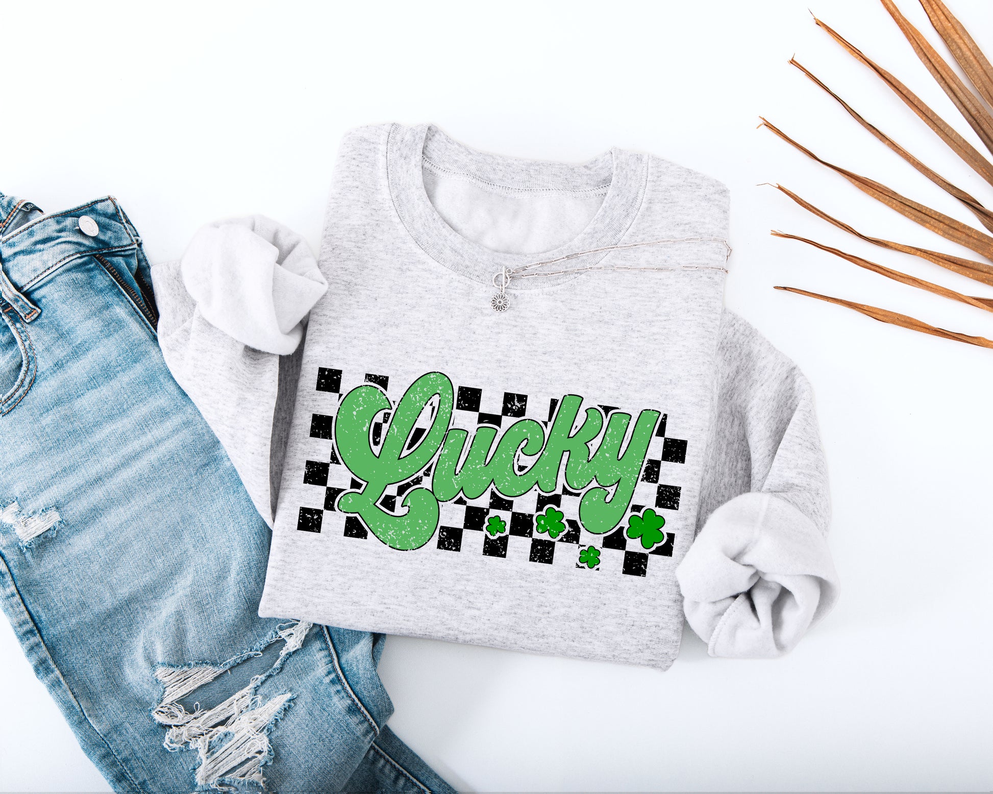 Lucky Retro Adult Sweatshirt