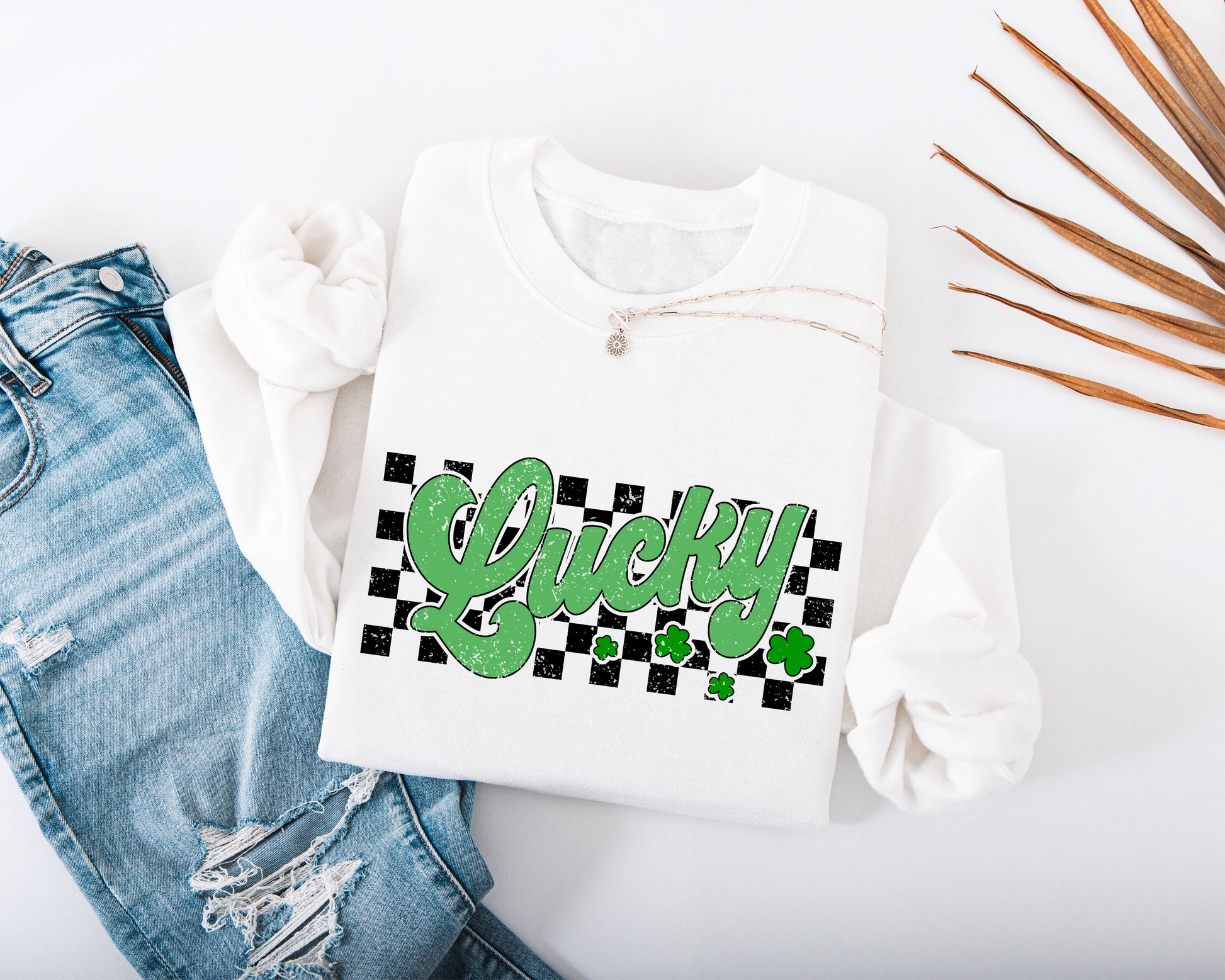 Lucky Retro Adult Sweatshirt