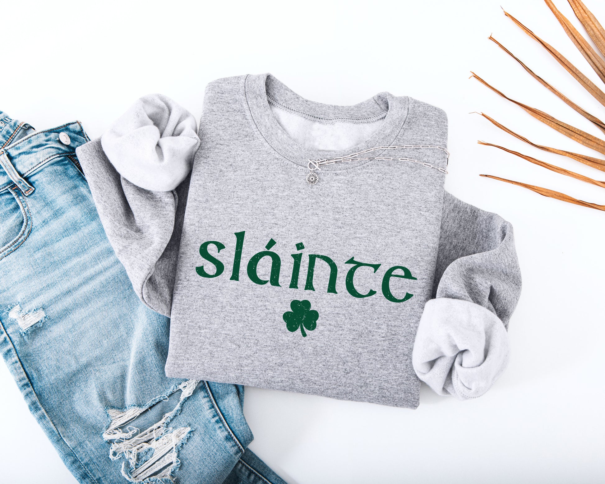 Slainte Distressed Adult Sweatshirt