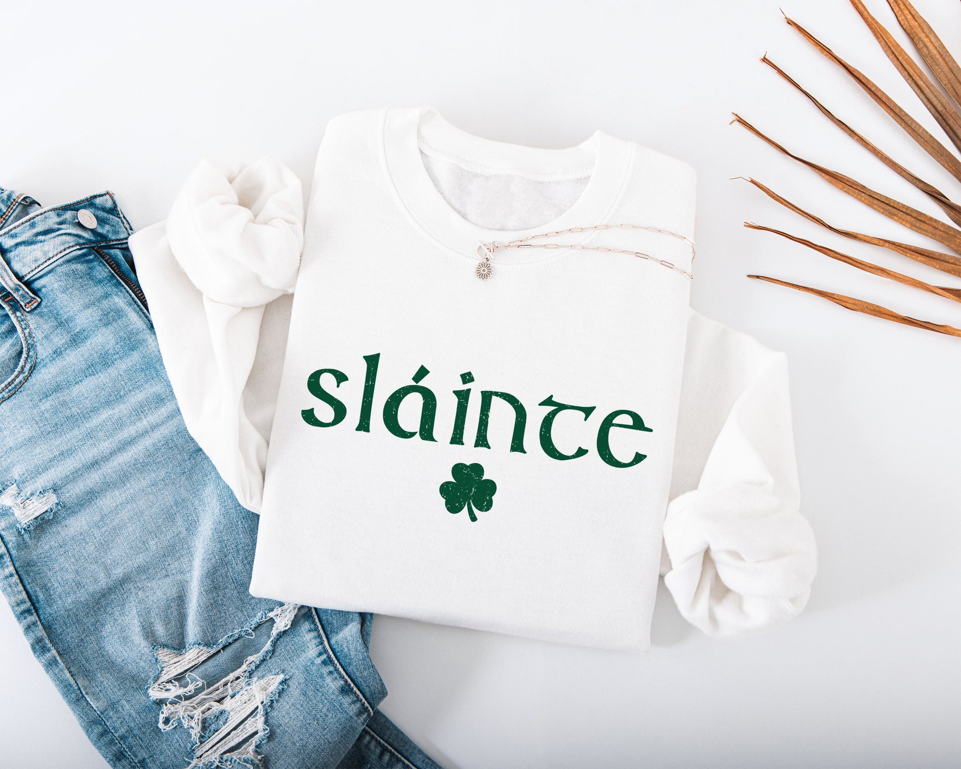 Slainte Distressed Adult Sweatshirt