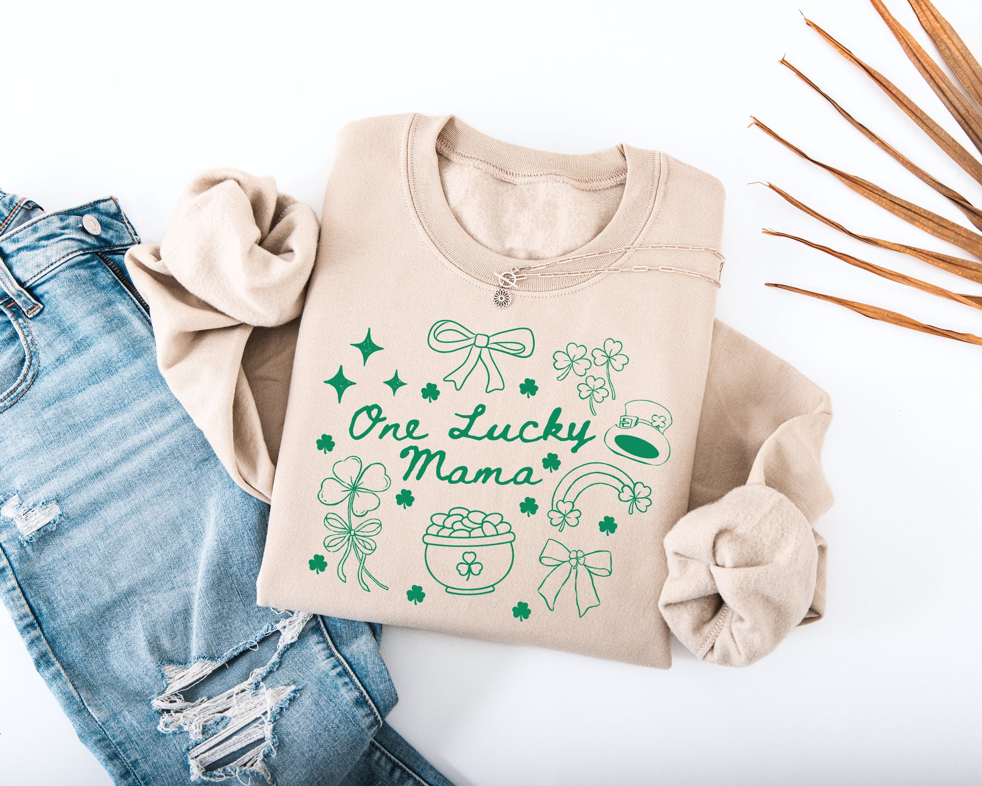 One Lucky Mama Adult Sweatshirt