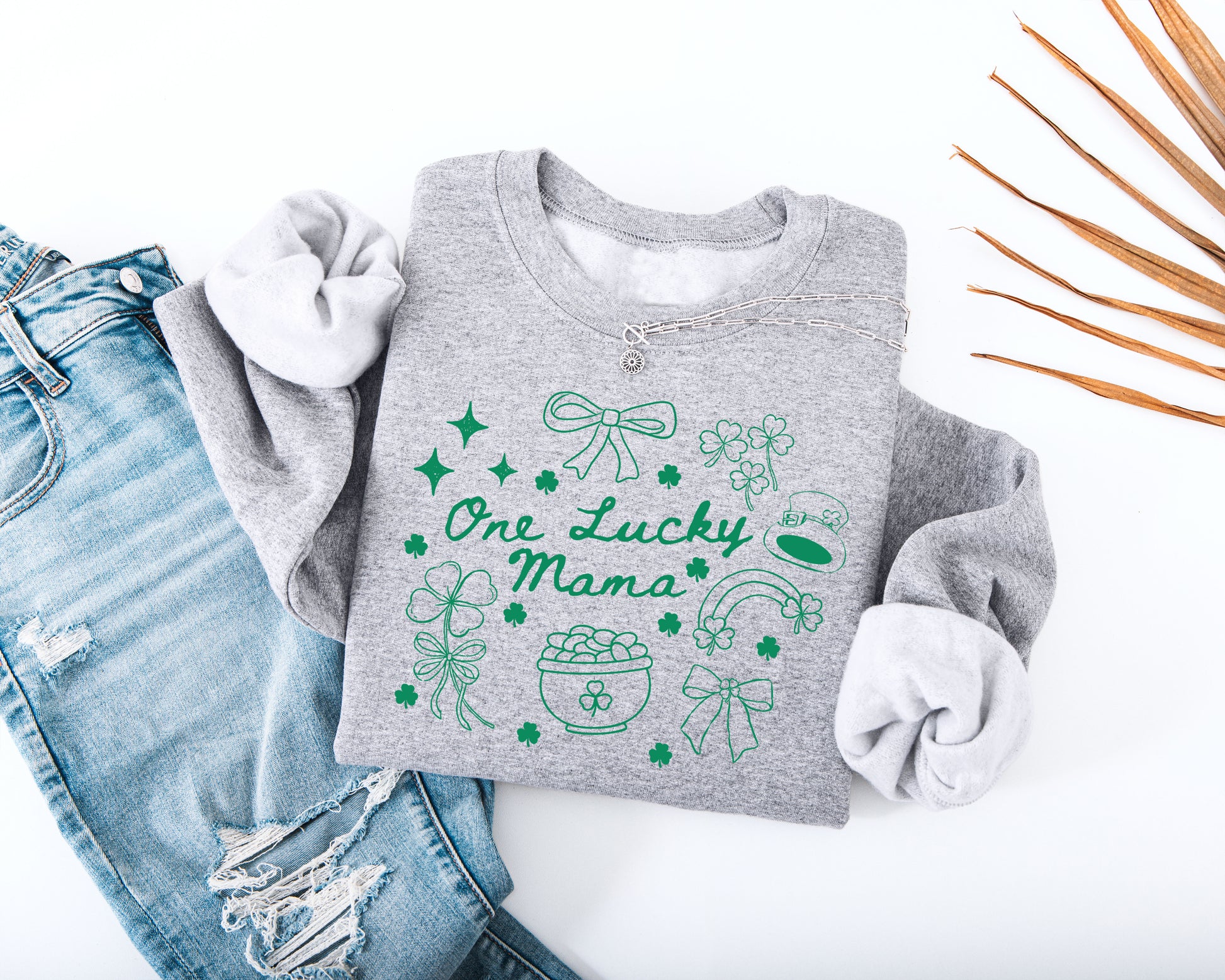 One Lucky Mama Adult Sweatshirt