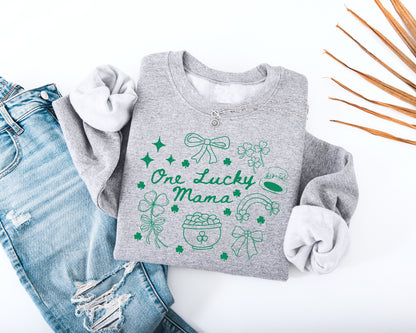 One Lucky Mama Adult Sweatshirt