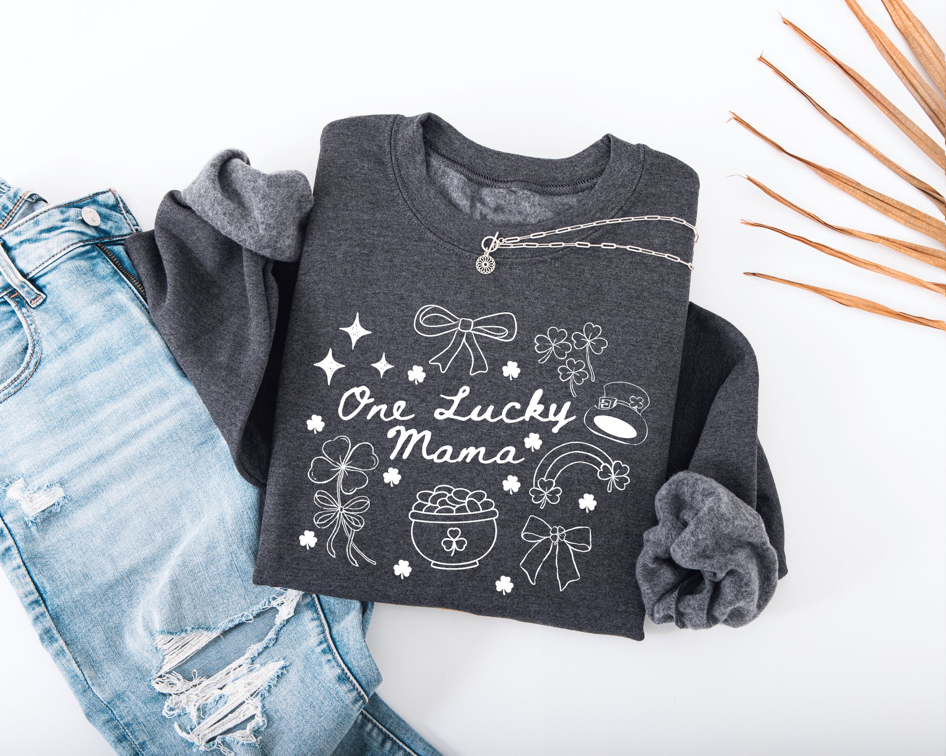 One Lucky Mama Adult Sweatshirt