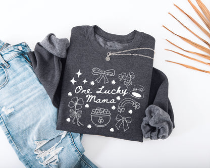 One Lucky Mama Adult Sweatshirt