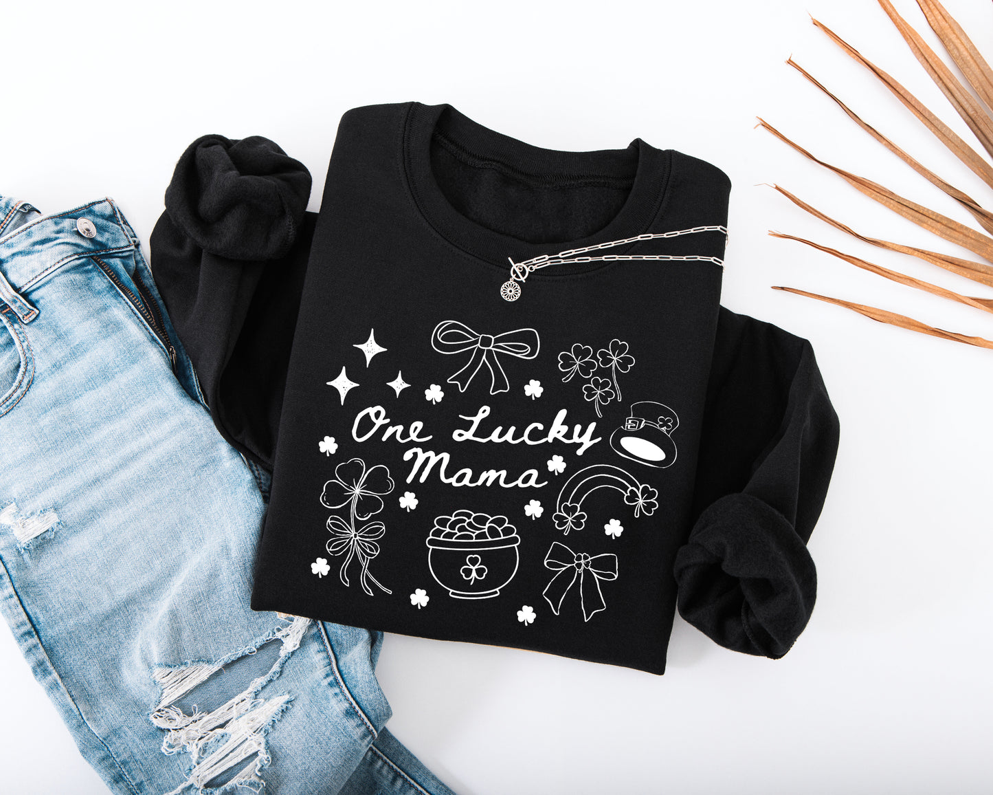 One Lucky Mama Adult Sweatshirt