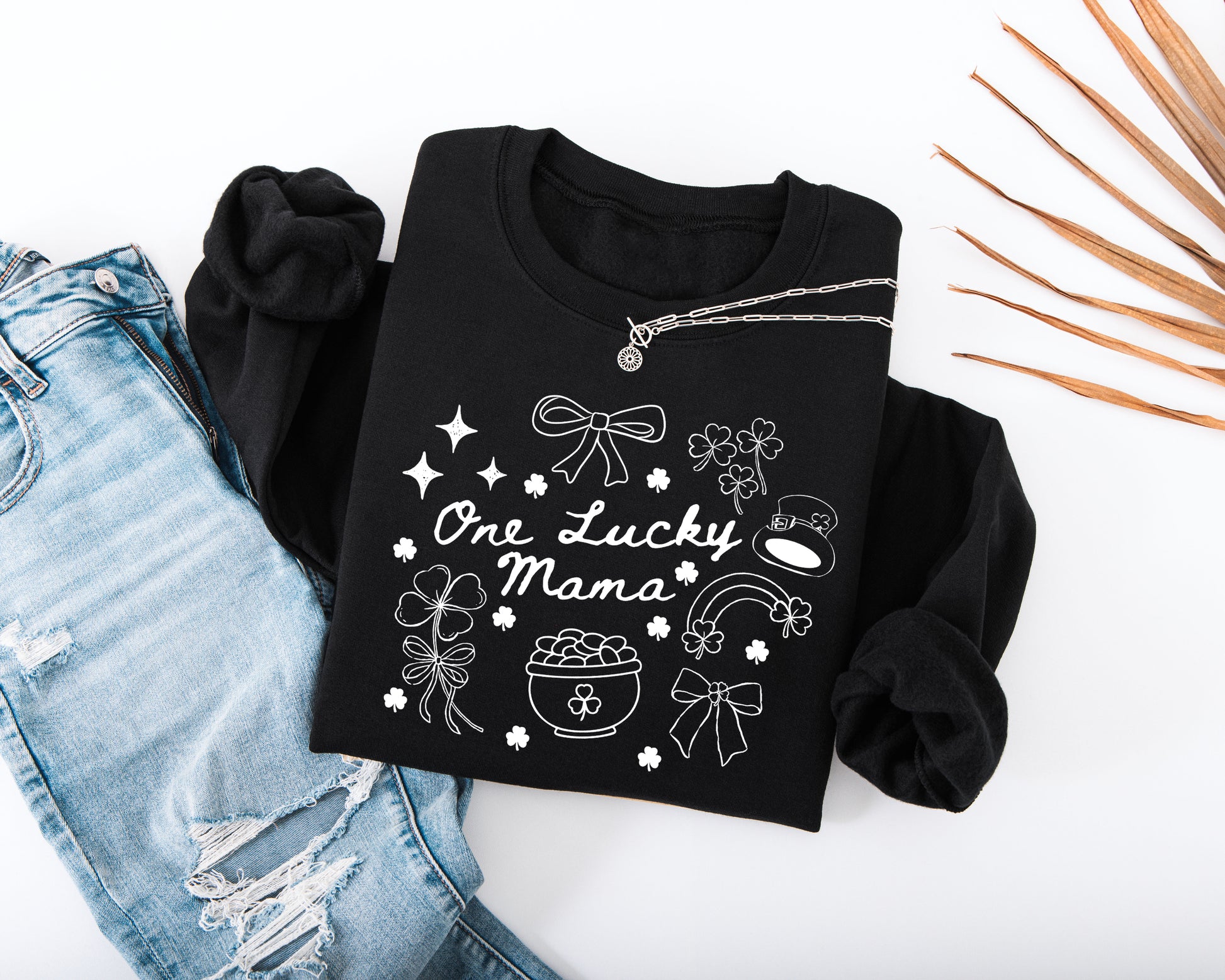 One Lucky Mama Adult Sweatshirt