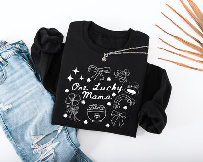 One Lucky Mama Adult Sweatshirt