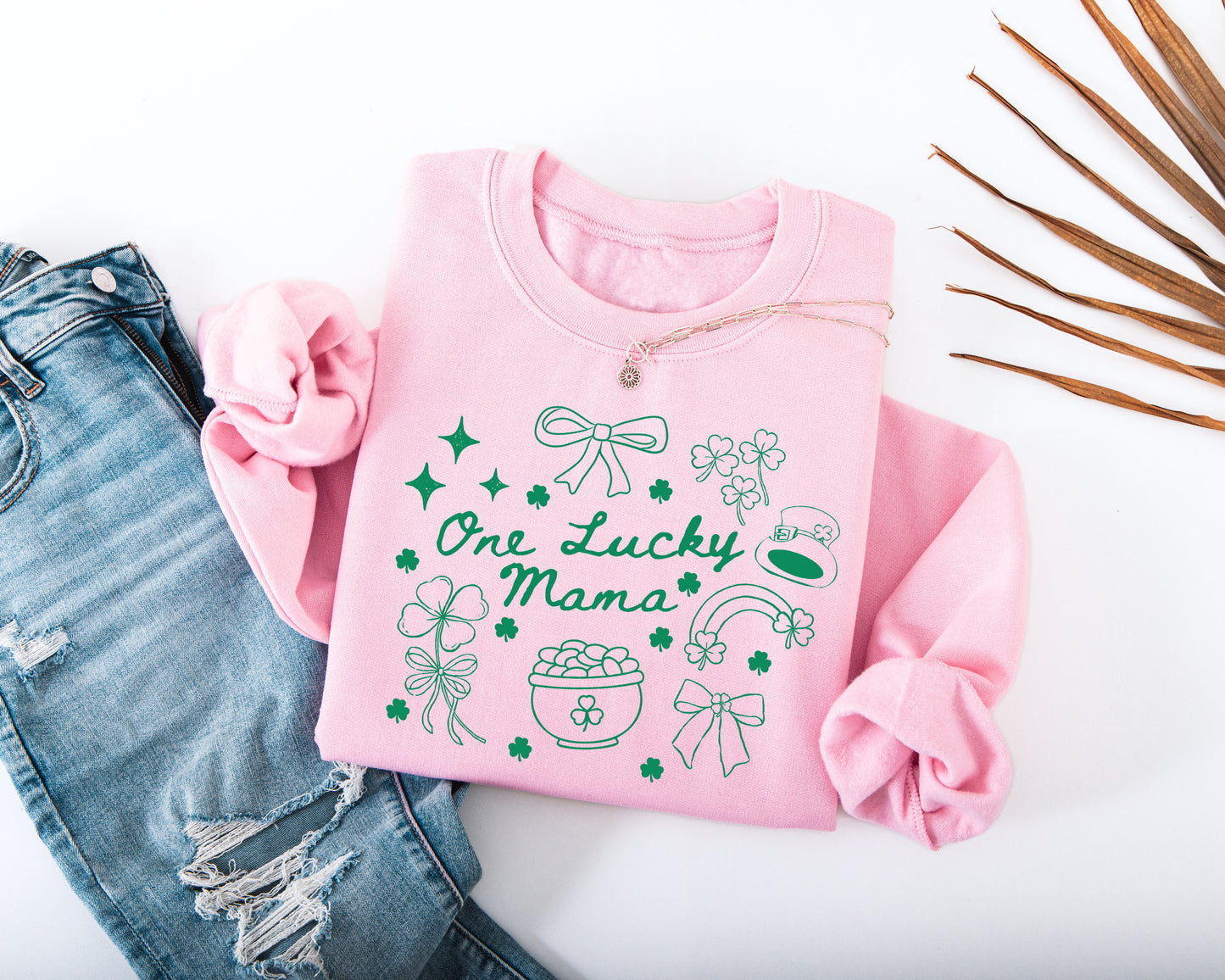 One Lucky Mama Adult Sweatshirt