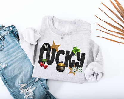 Cute Lucky Adult Sweatshirt