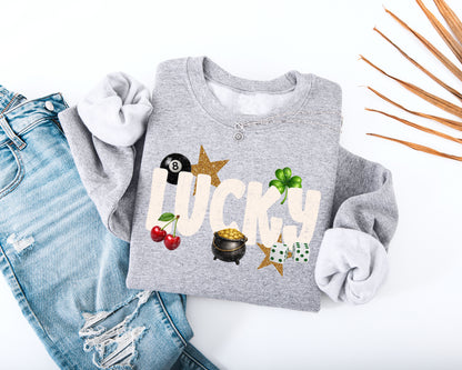Cute Lucky Adult Sweatshirt
