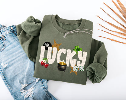 Cute Lucky Adult Sweatshirt