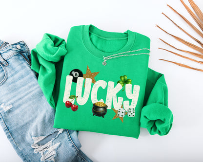 Cute Lucky Adult Sweatshirt