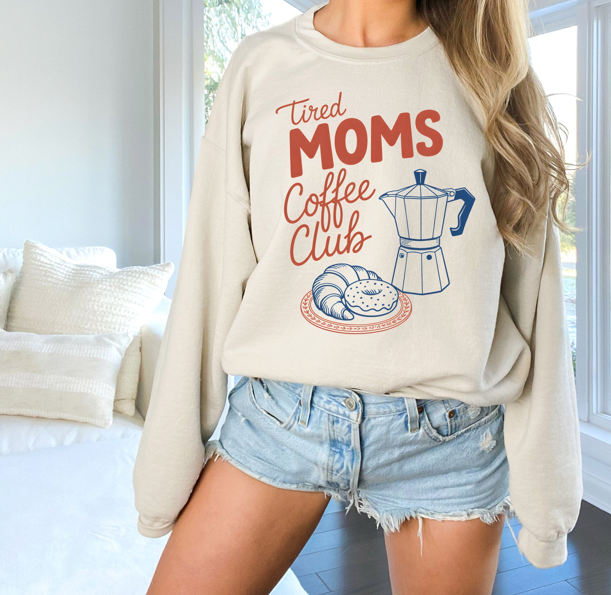 Tired Moms Coffee Adult Sweatshirt
