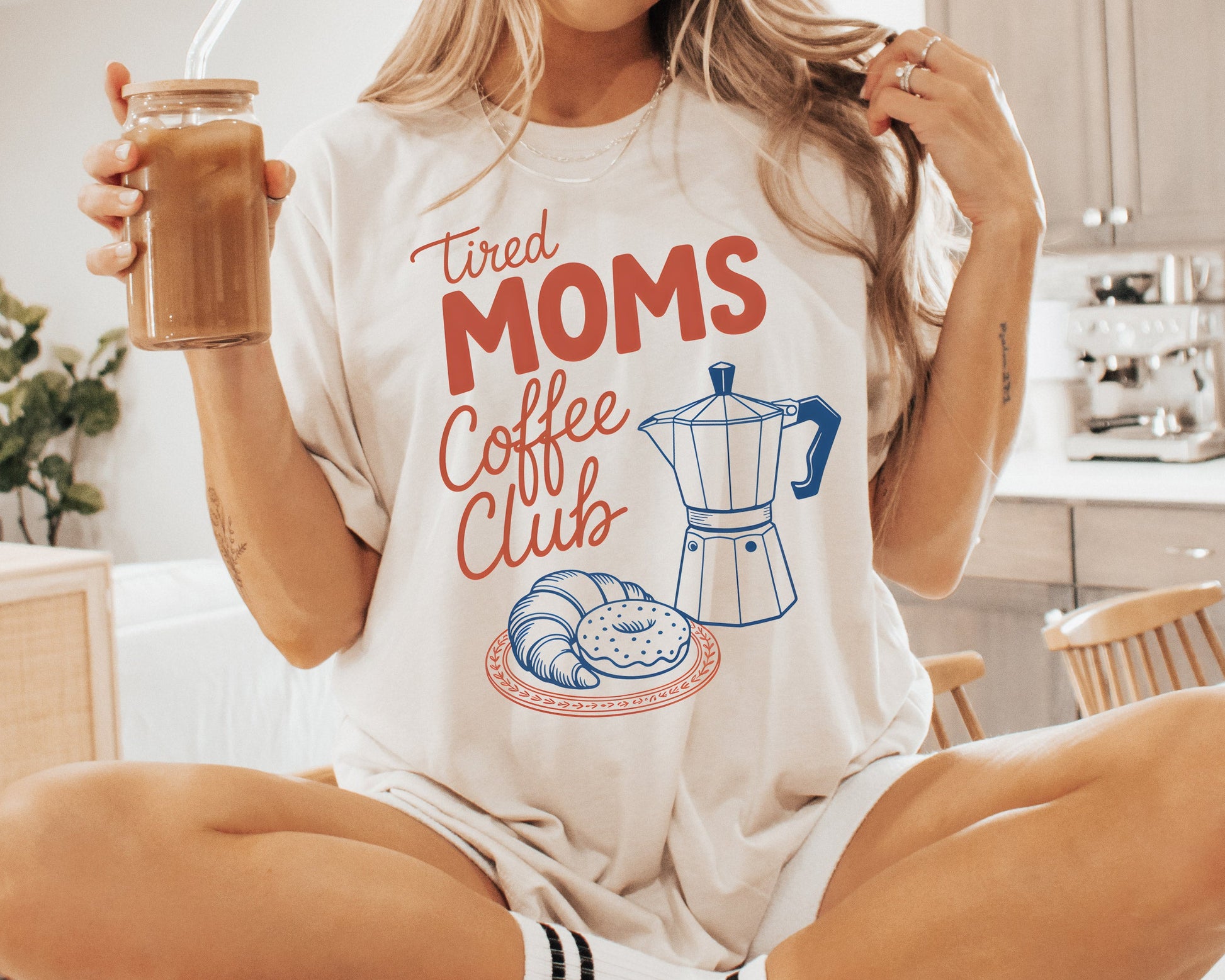 Tired Moms Coffee Club Adult T-shirt