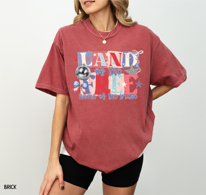 Land of The Free Adult Comfort Colors T-Shirt