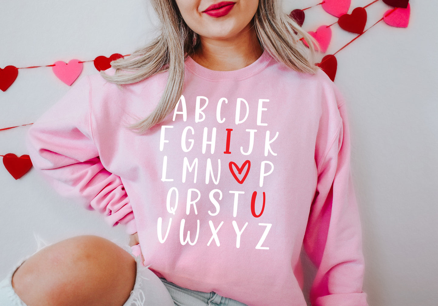 ABC I❤️U Adult Sweatshirt