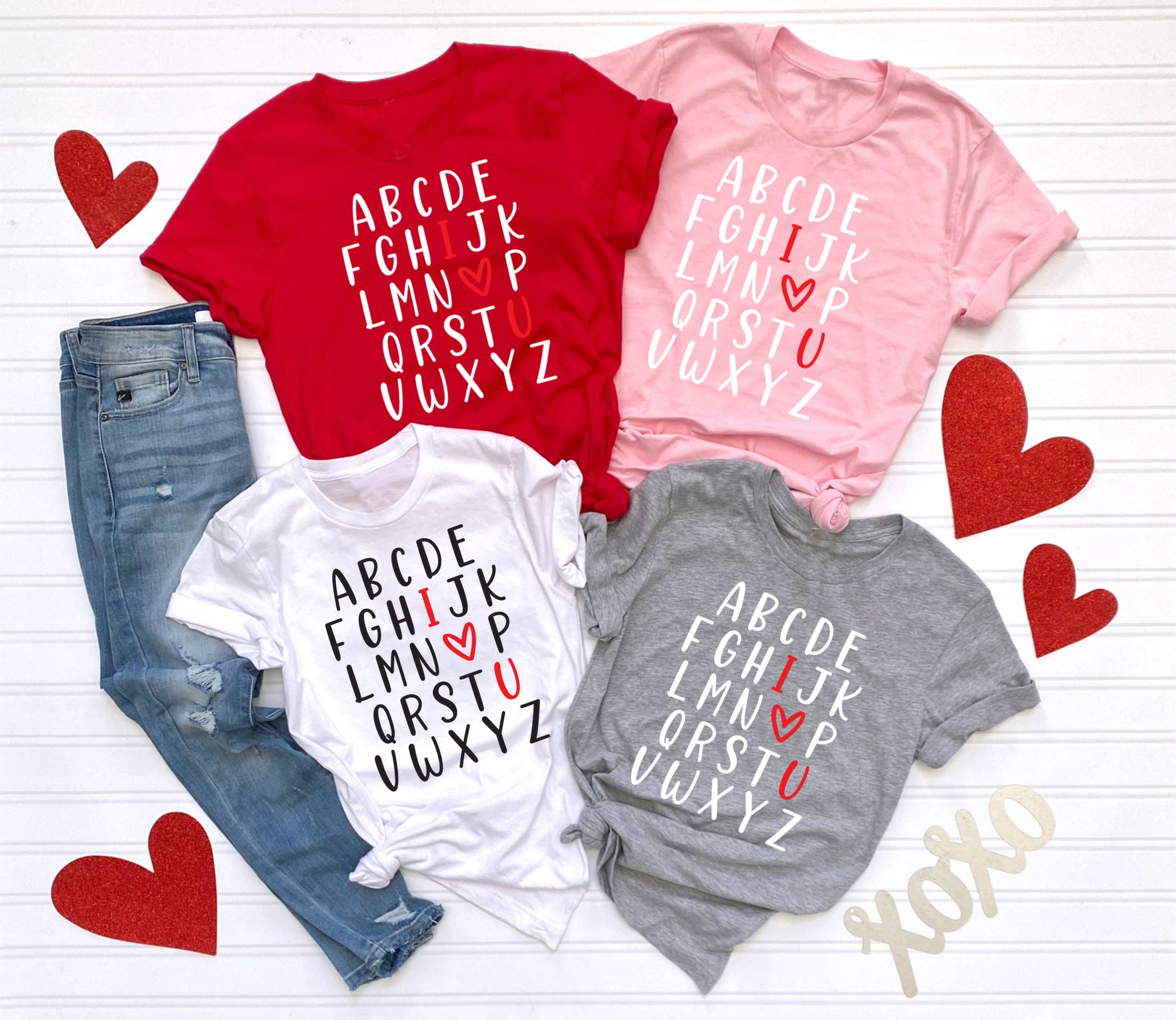 ABC I❤️U Adult T-shirt