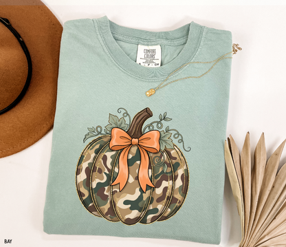 Camo Pumpkin Adult Comfort Colors T-Shirt