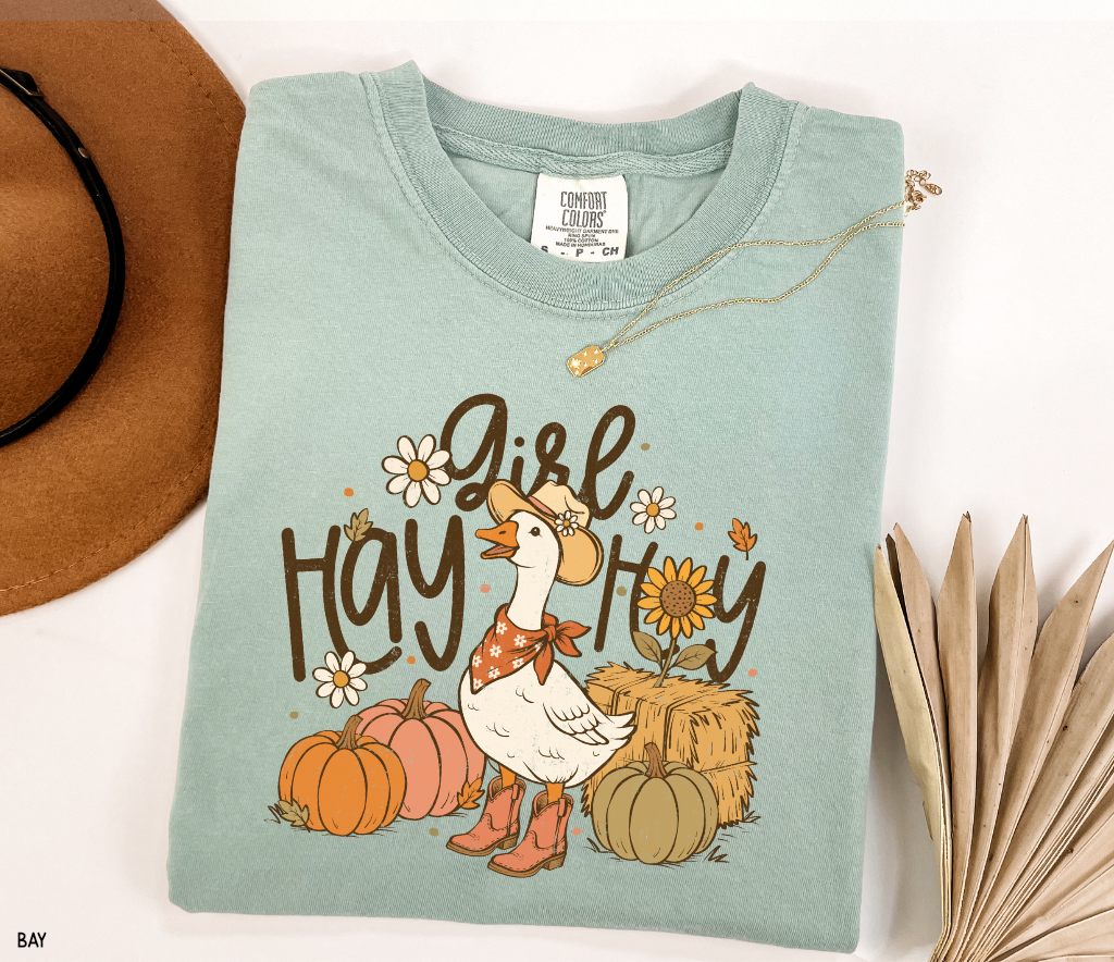 Hay Girl Hey Funny Adult Comfort Colors T-Shirt