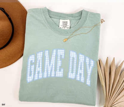 Gingham Game Day Adult Comfort Colors T-Shirt