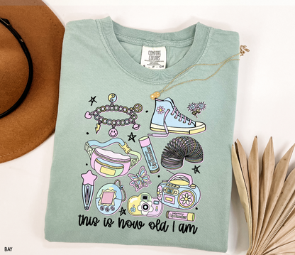 This is How Old I Am Adult Comfort Colors T-Shirt