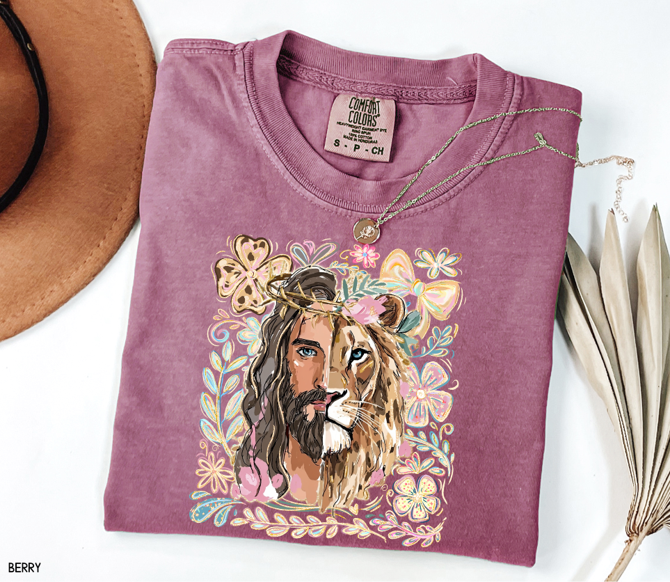 Jesus Lion of Judah Adult Comfort Colors T-Shirt