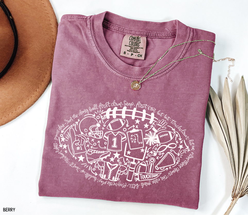 Football Adult Comfort Colors T-Shirt