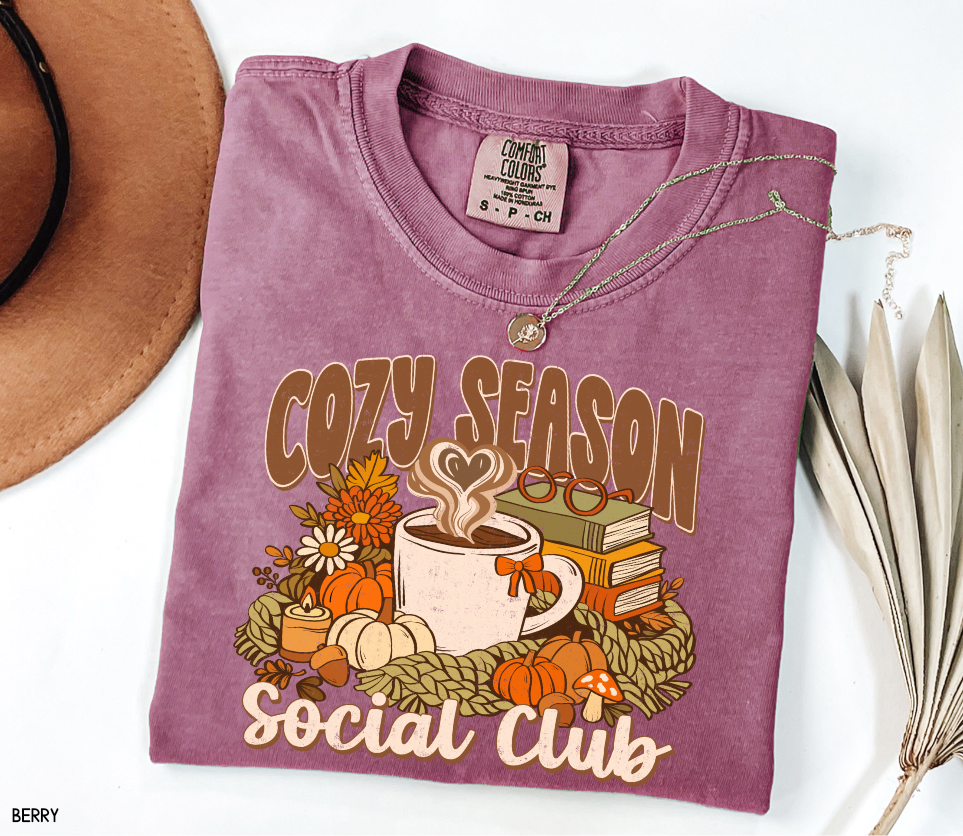 Cozy Season Social Club Adult Comfort Colors T-Shirt