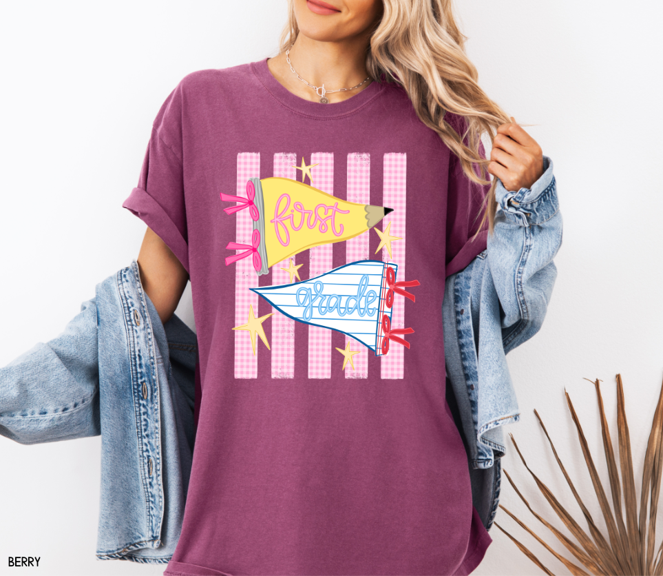 Pennant Grade Level Teacher Comfort Colors T-Shirt