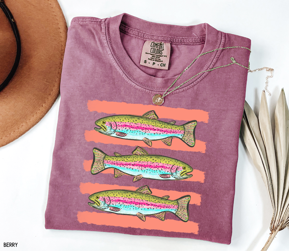 Funny Trout Adult Comfort Colors T-Shirt