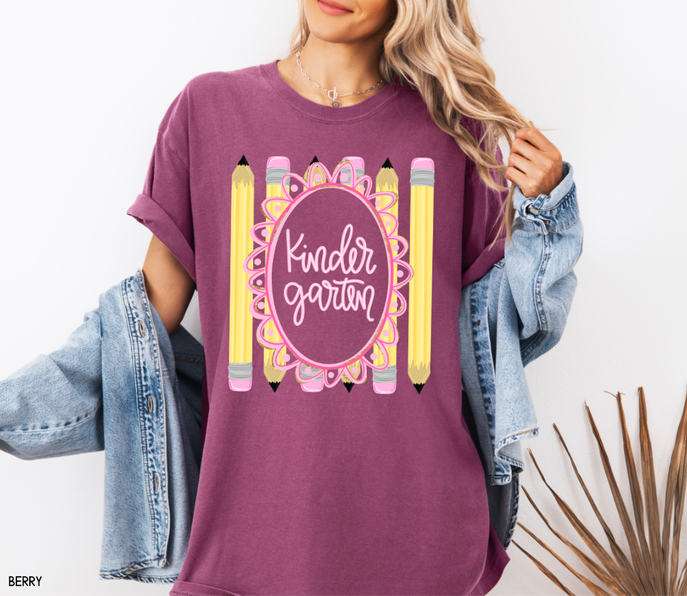 Pencil Grade Level Teacher Comfort Colors T-Shirt