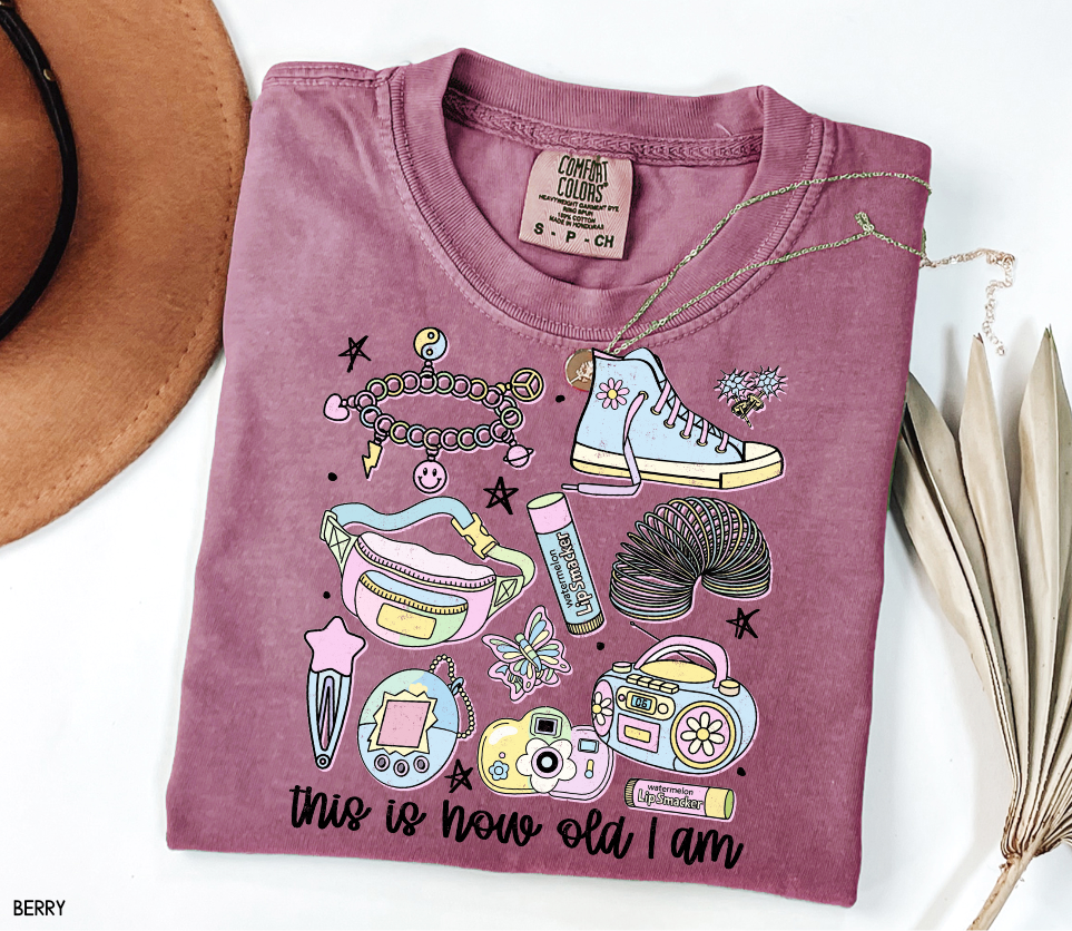 This is How Old I Am Adult Comfort Colors T-Shirt