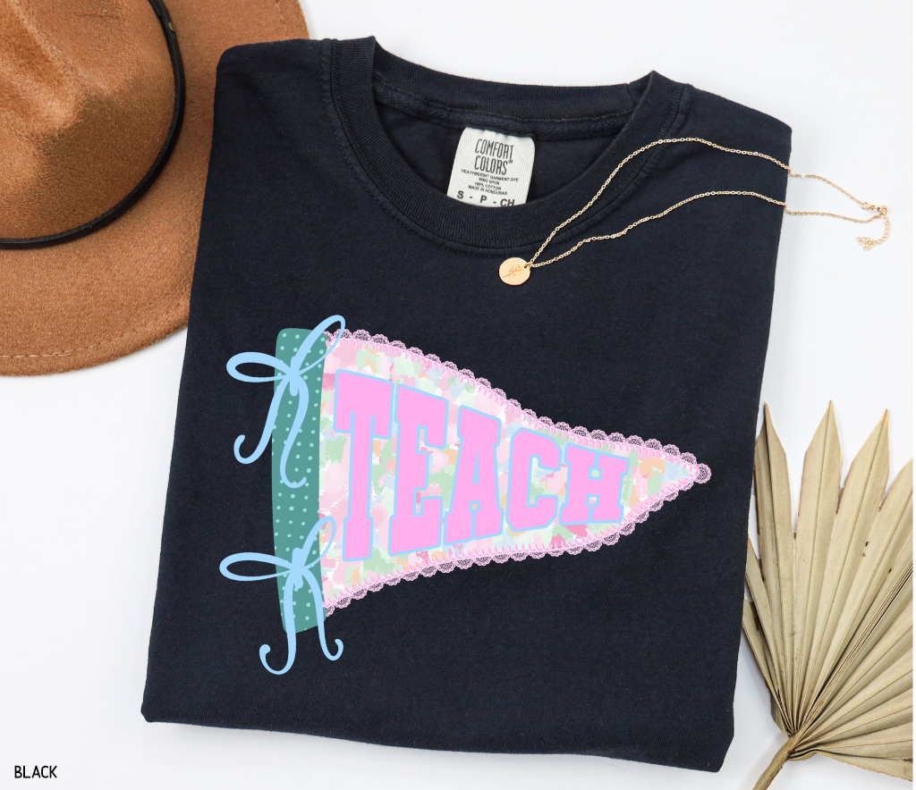Teach Pennant Adult Comfort Colors T-Shirt