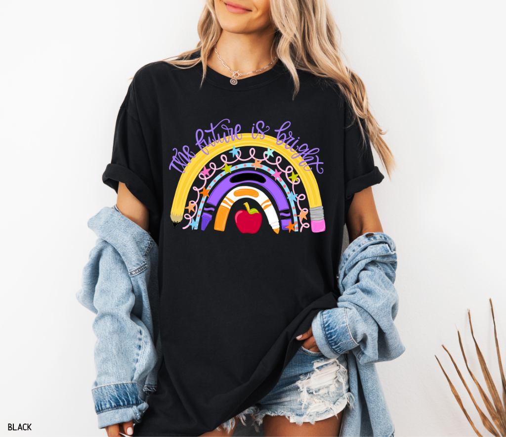 The Future is Bright Teacher Adult Comfort Colors T-Shirt