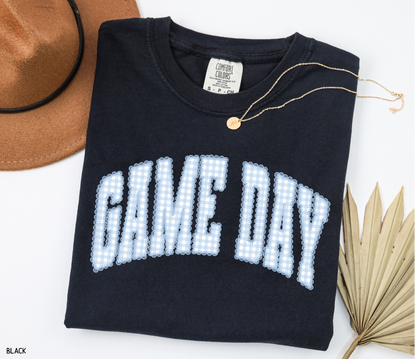 Gingham Game Day Adult Comfort Colors T-Shirt