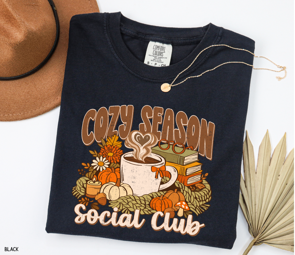 Cozy Season Social Club Adult Comfort Colors T-Shirt