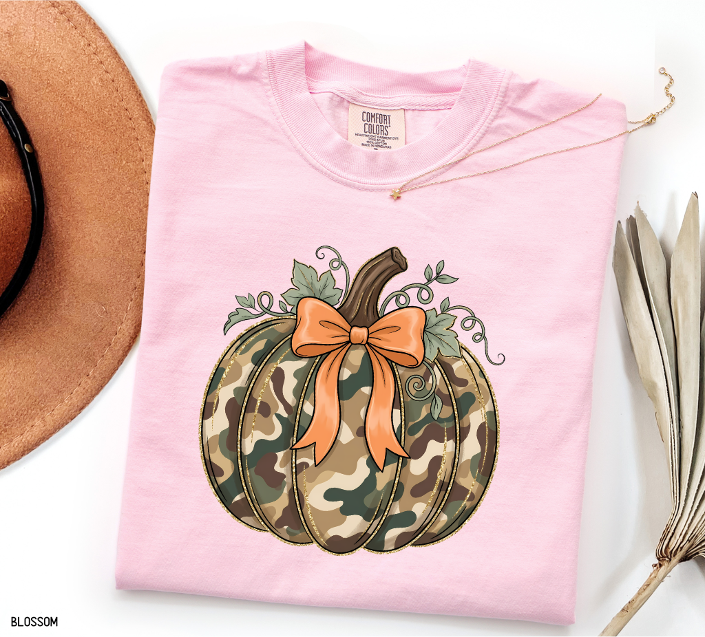 Camo Pumpkin Adult Comfort Colors T-Shirt